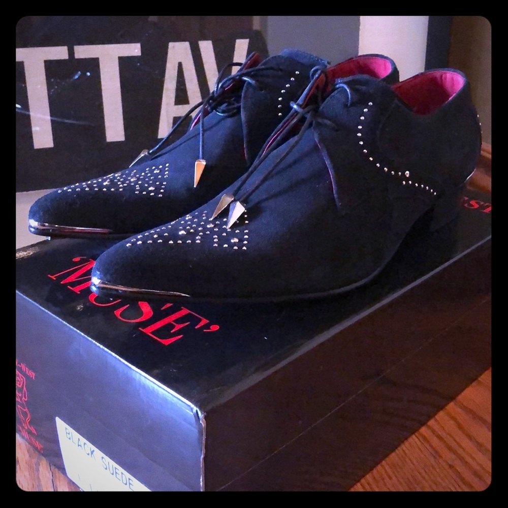 Size 11 US Jeffery West Suede Studded Shoes